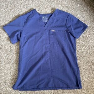 Figs One Pocket Scrub Shirt Blue